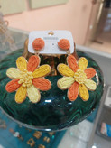 گوشواره حصیری طرح گل