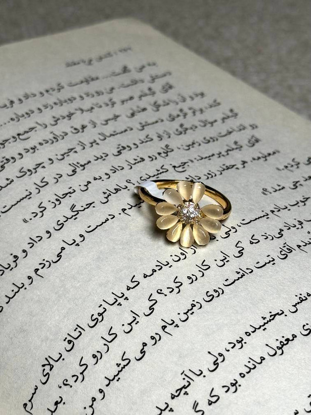انگشتر طرح گل ژوپینگ